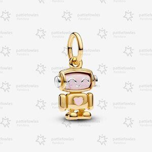 Pandora Spinnable Face Robot Dangle Charm|Two-tone